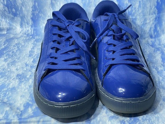 Puma Basket Patent Ice Fade (Men’s Size 13) Athletic Casual Sneaker Shoe Blue - Picture 4 of 8